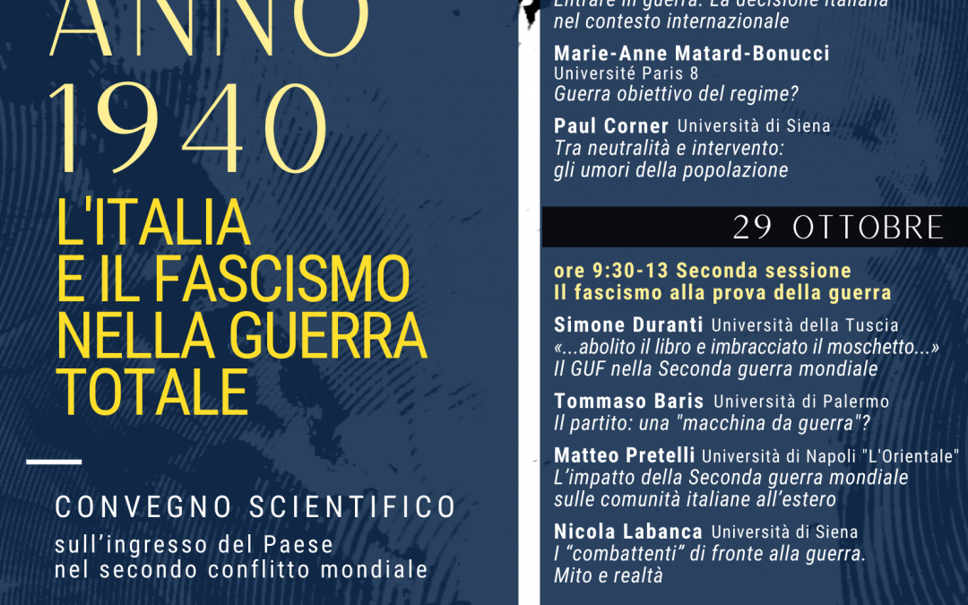 Anno 1940: l’Italia e il fascismo nella “guerra totale”