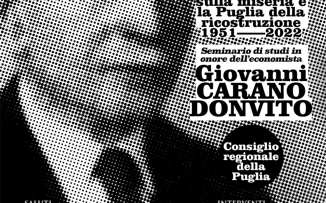 Seminario in onore dell’economista Giovanni Carano Donvito