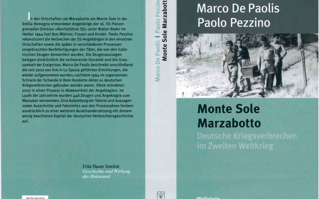 Il volume “Monte Sole Marzabotto” tradotto in tedesco